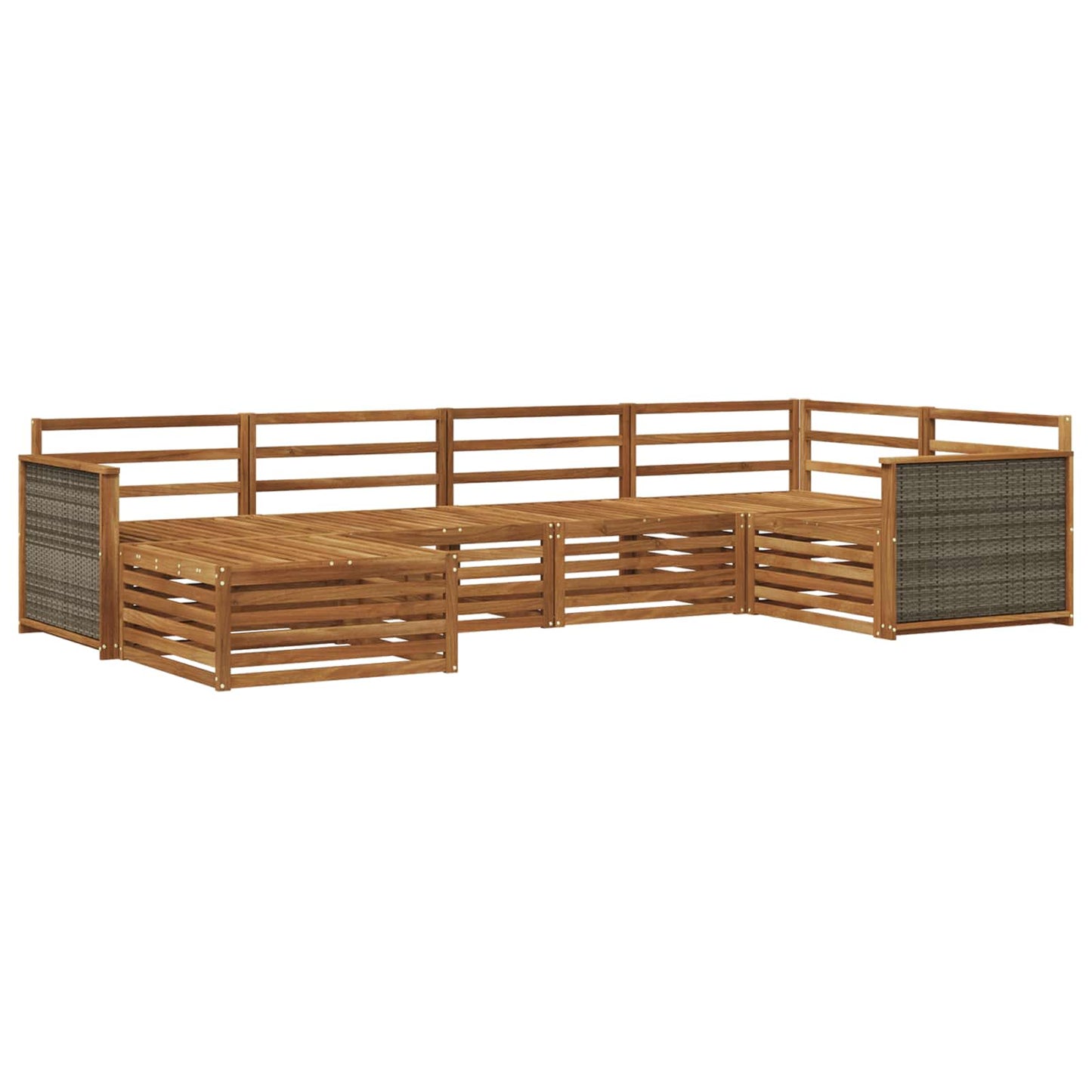 Outdoor-Sofagarnitur 6 pcs Natur