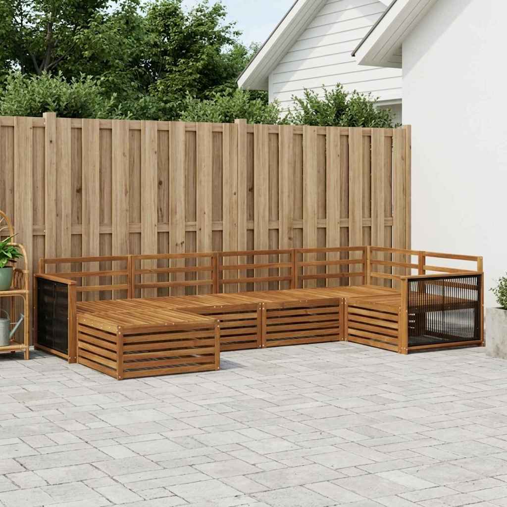 Outdoor-Sofagarnitur 6 pcs Natur