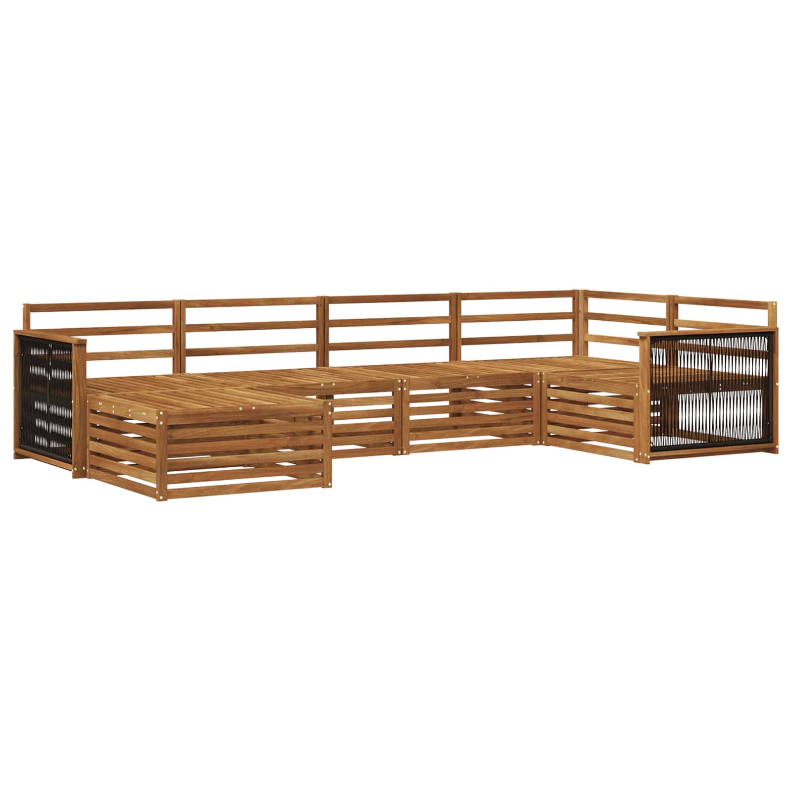 Outdoor-Sofagarnitur 6 pcs Natur