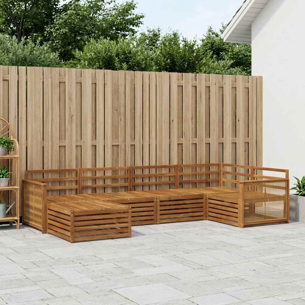 Outdoor-Sofagarnitur 6 pcs Natur