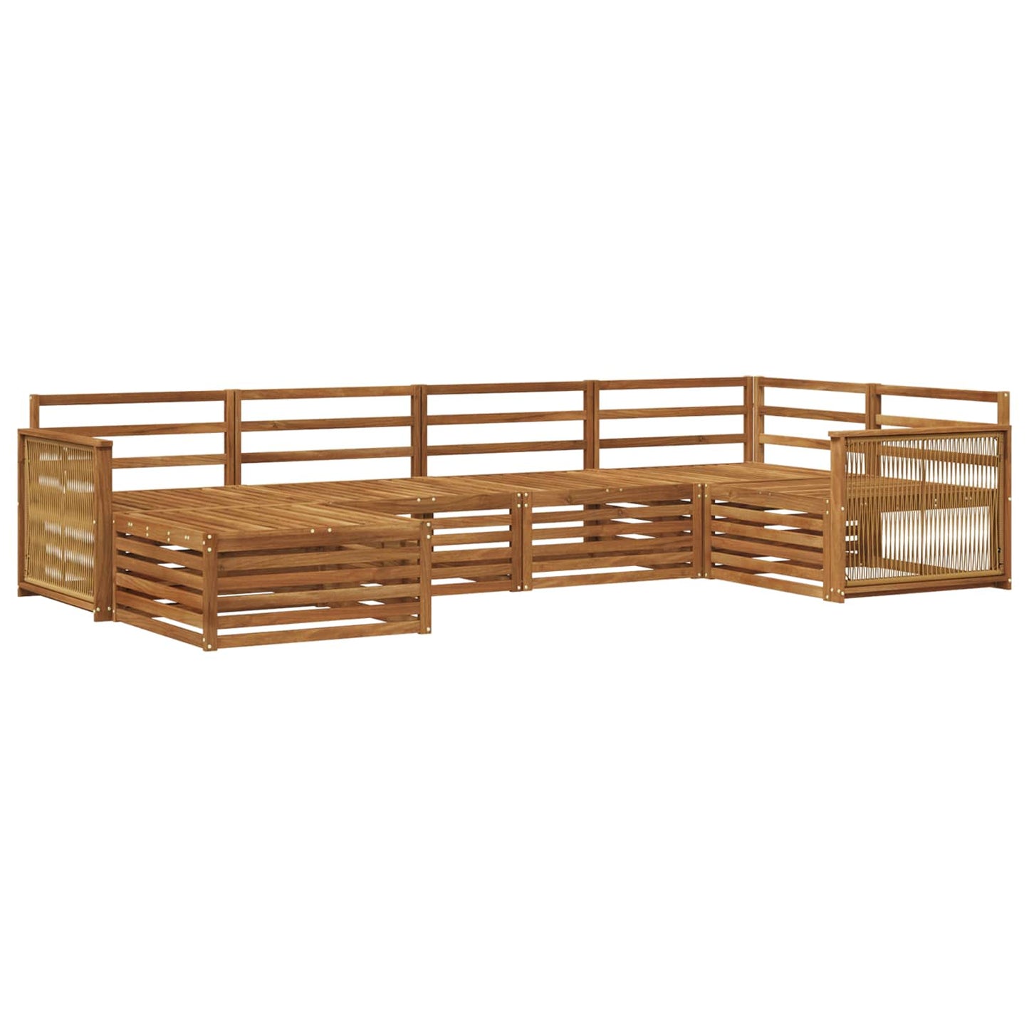 Outdoor-Sofagarnitur 6 pcs Natur