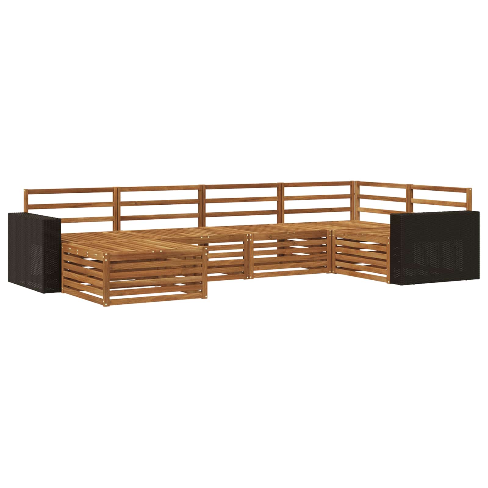 Outdoor-Sofagarnitur 6 pcs Natur
