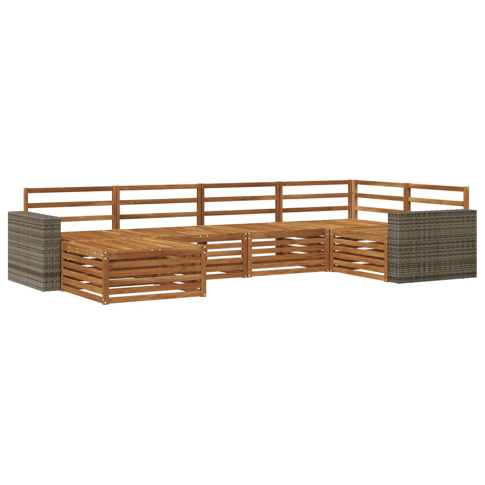 Outdoor-Sofagarnitur 6 pcs Natur