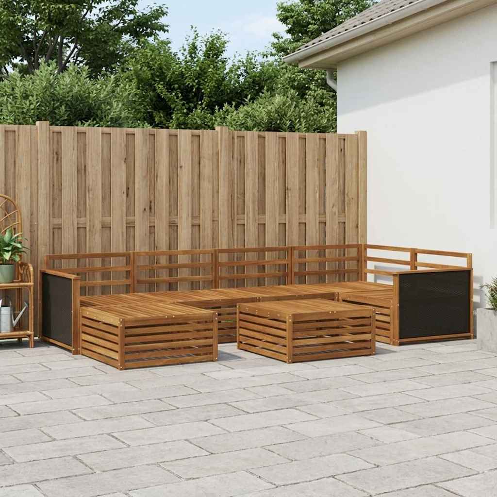 Outdoor-Sofagarnitur 7 pcs Natur