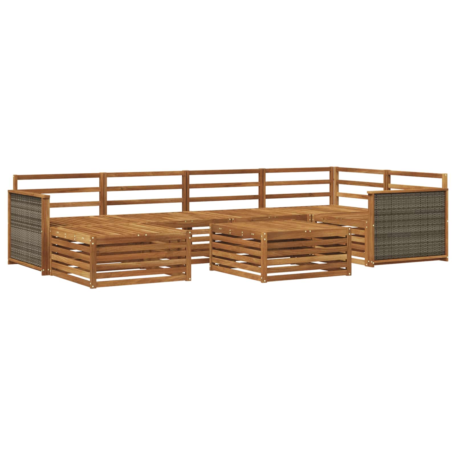 Outdoor-Sofagarnitur 7 pcs Natur