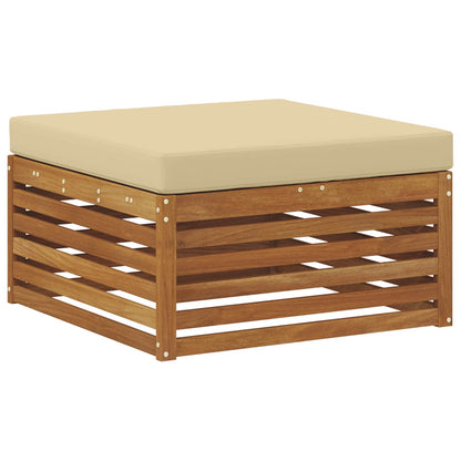 Outdoor-Sofagarnitur 7 stk. Natur und Beige