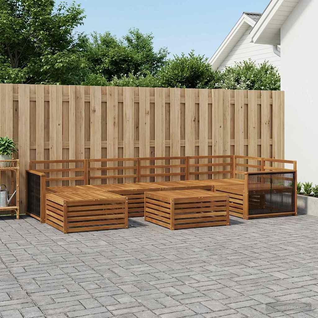 Outdoor-Sofagarnitur 7 pcs Natur