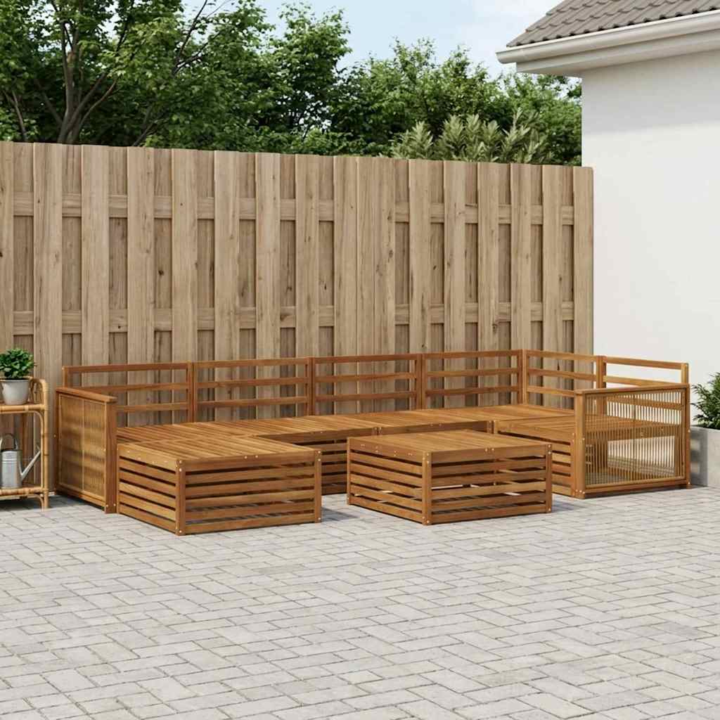 Outdoor-Sofagarnitur 7 pcs Natur