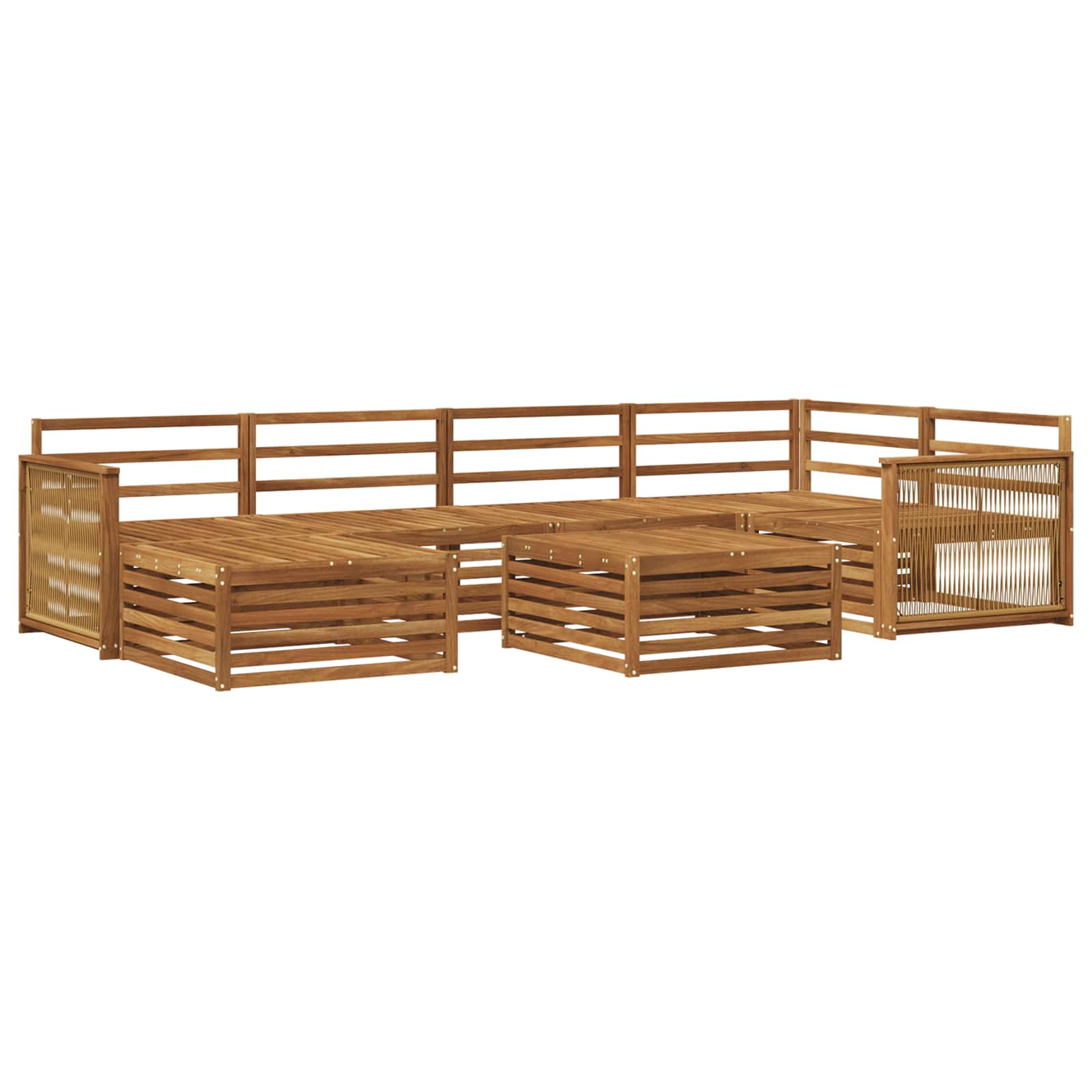Outdoor-Sofagarnitur 7 pcs Natur