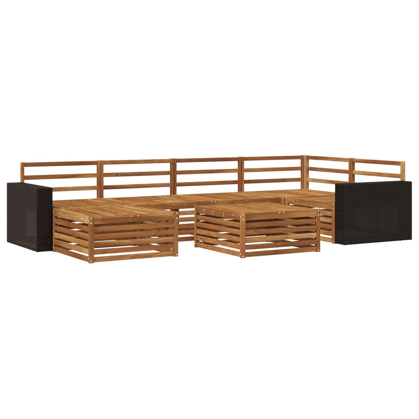 Outdoor-Sofagarnitur 7 pcs Natur
