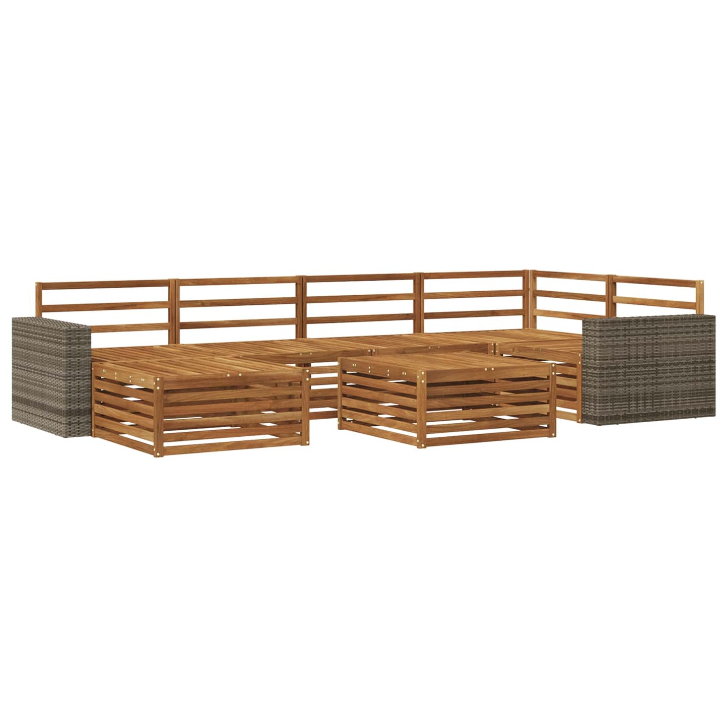 Outdoor-Sofagarnitur 7 pcs Natur