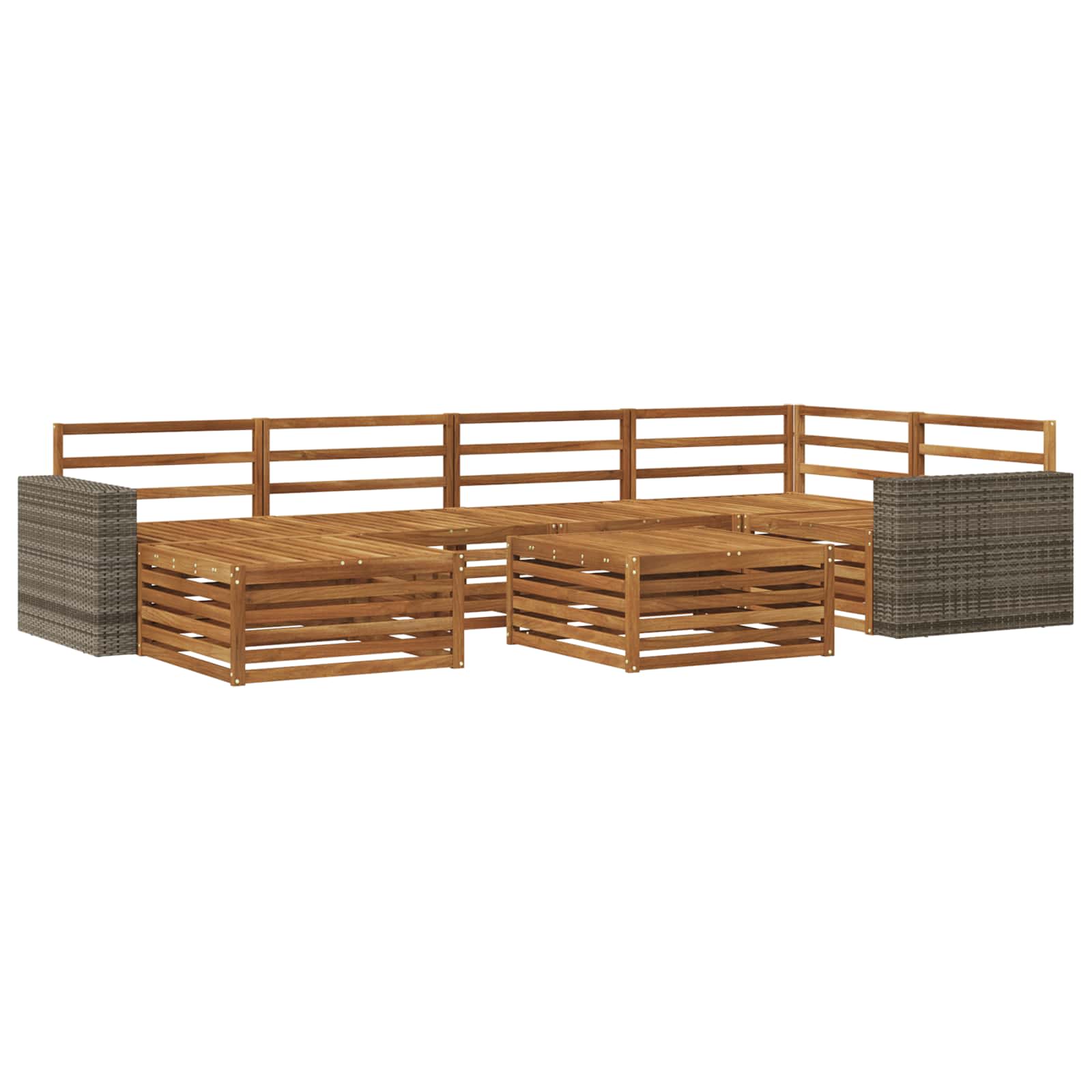 Outdoor-Sofagarnitur 7 pcs Natur