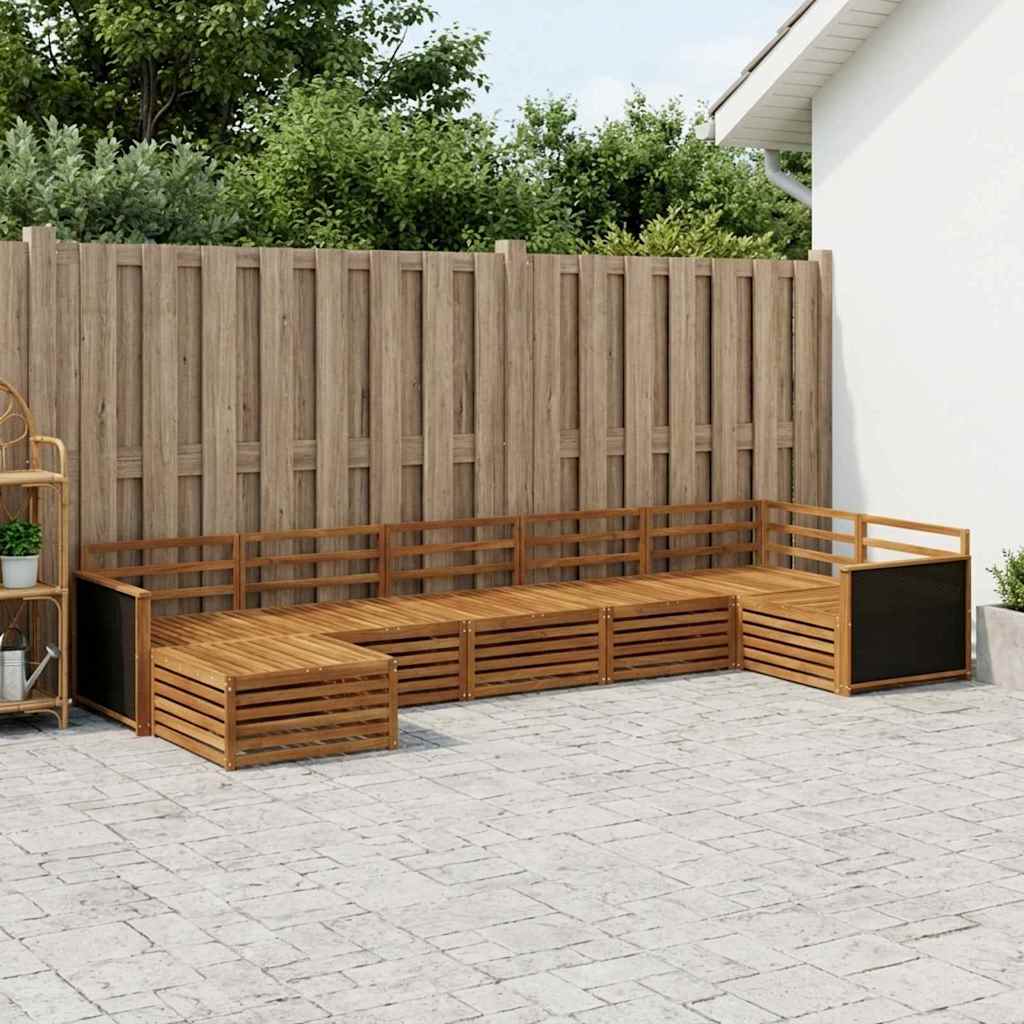 Outdoor-Sofagarnitur 7 pcs Natur