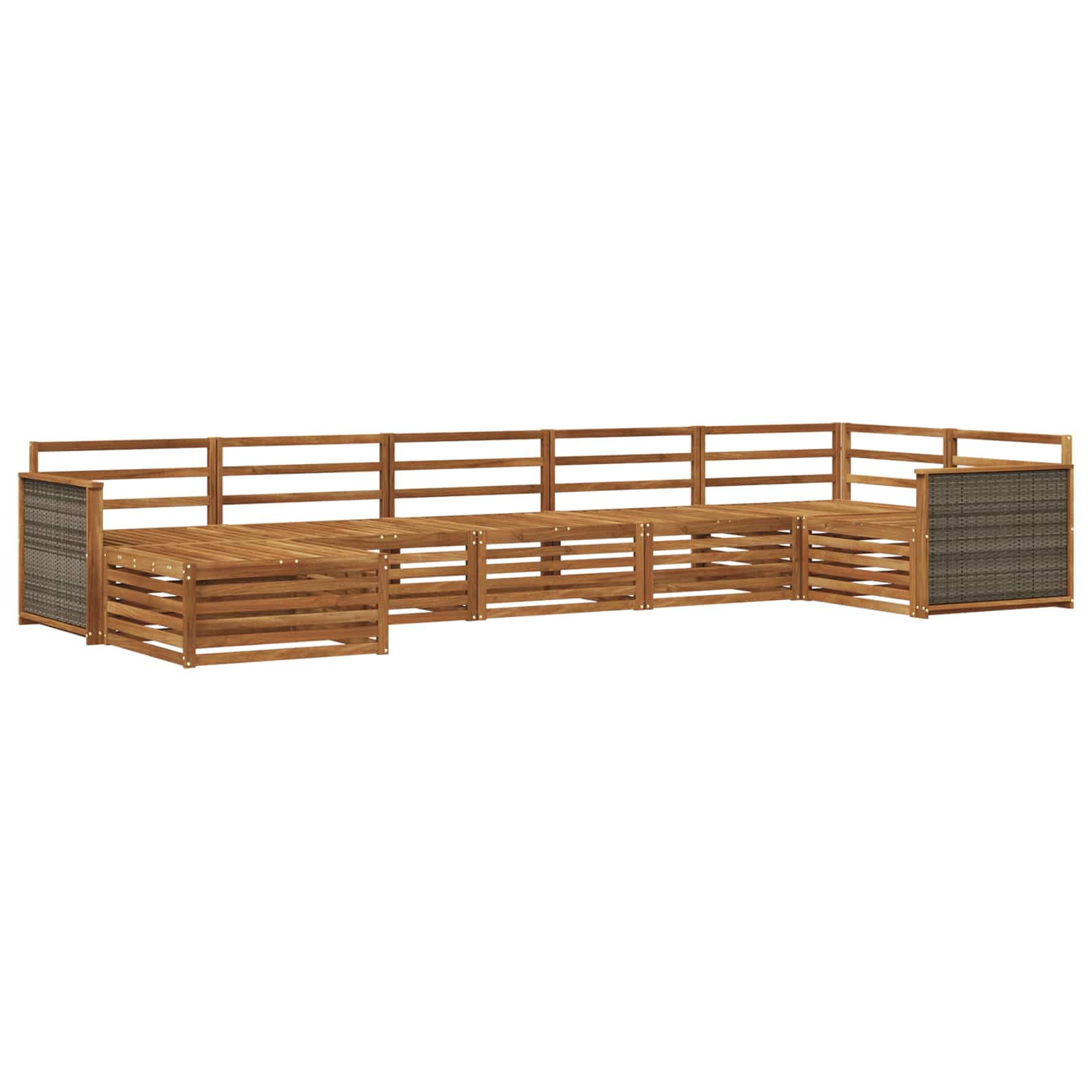 Outdoor-Sofagarnitur 7 pcs Natur