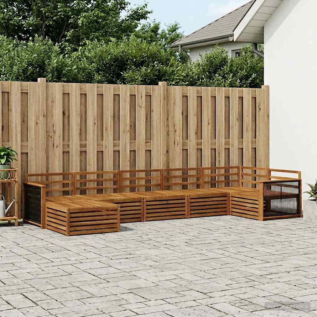 Outdoor-Sofagarnitur 7 pcs Natur