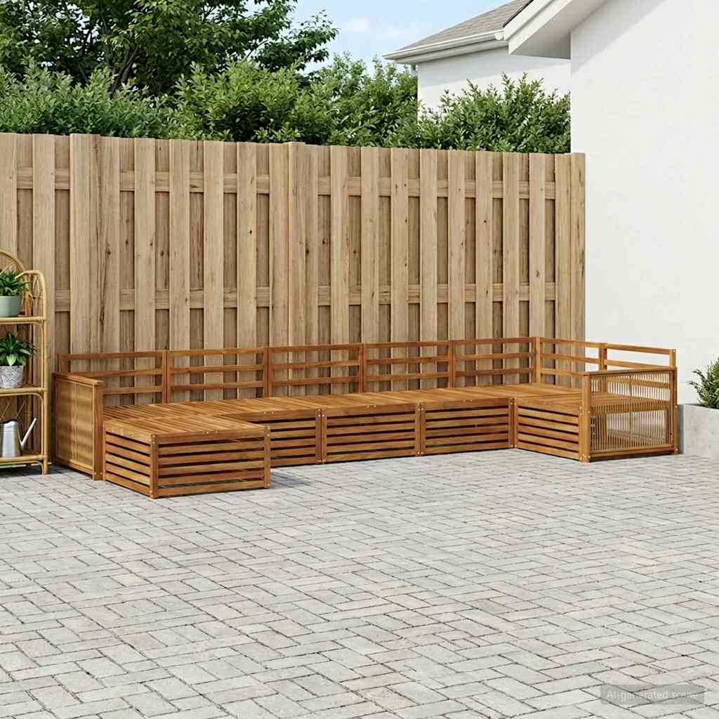Outdoor-Sofagarnitur 7 pcs Natur
