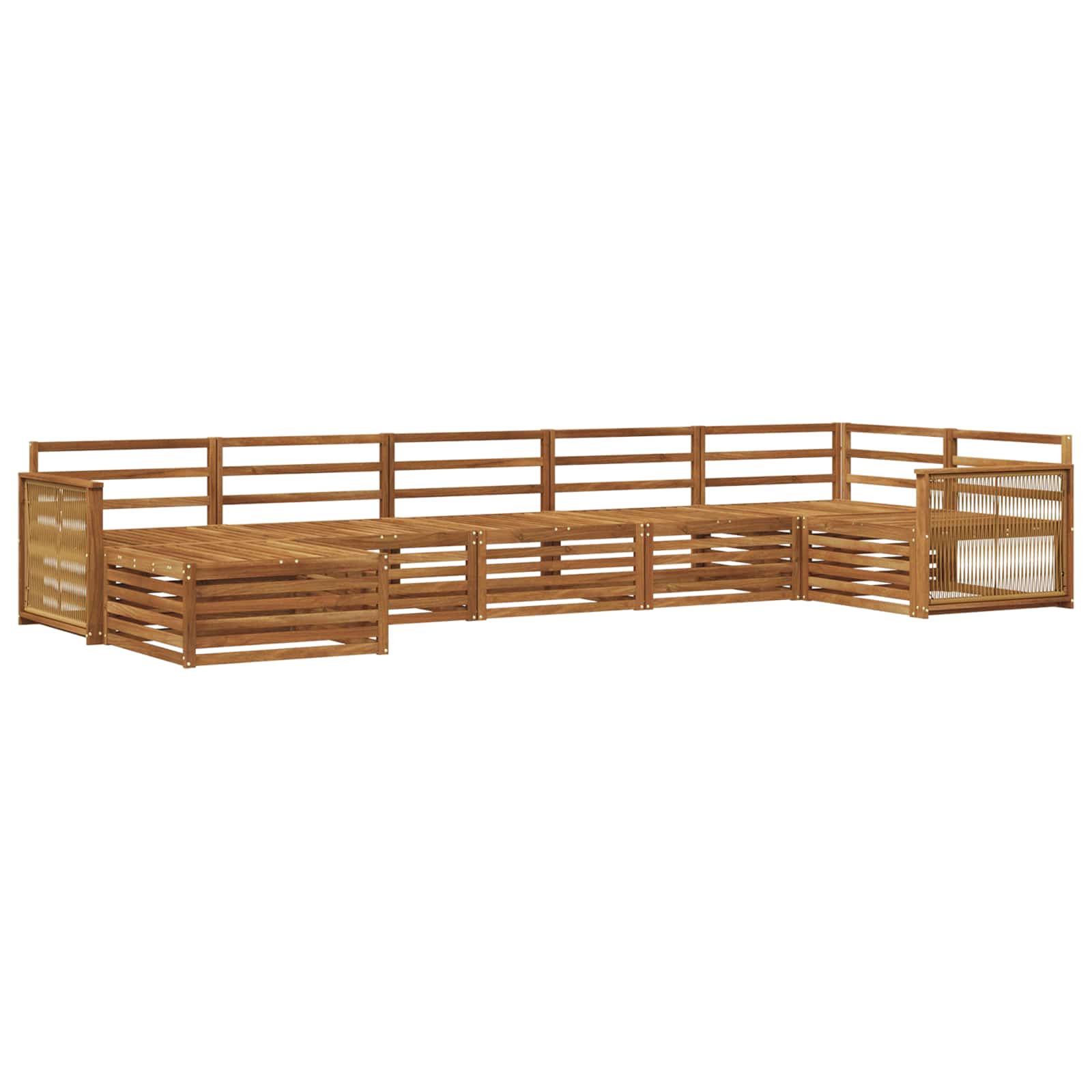 Outdoor-Sofagarnitur 7 pcs Natur
