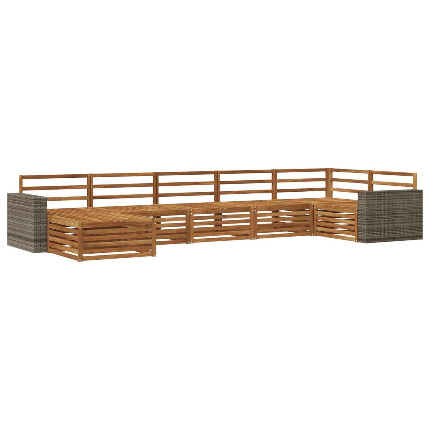 Outdoor-Sofagarnitur 7 pcs Natur