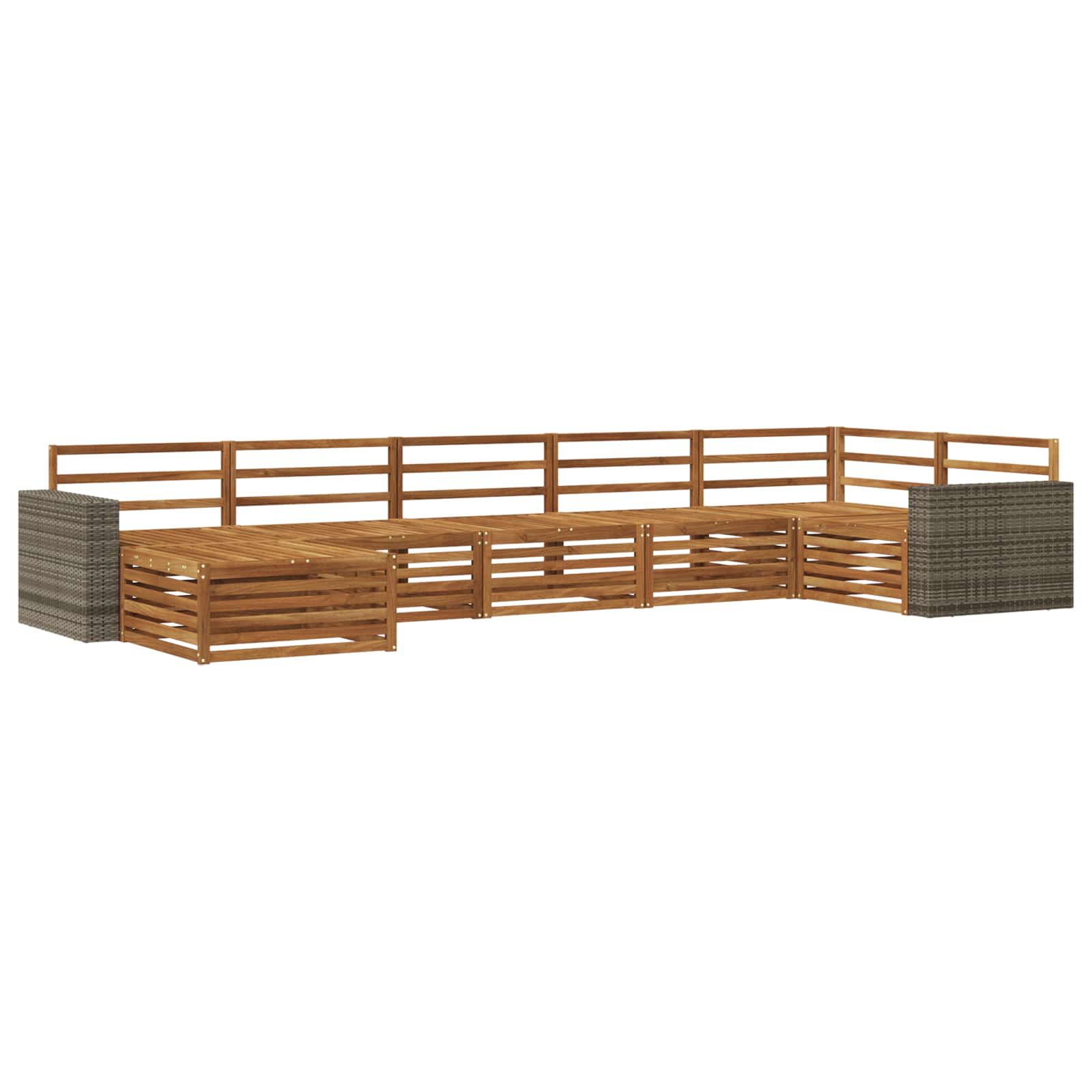 Outdoor-Sofagarnitur 7 pcs Natur