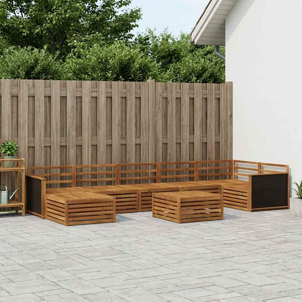 Outdoor-Sofagarnitur 8 pcs Natur
