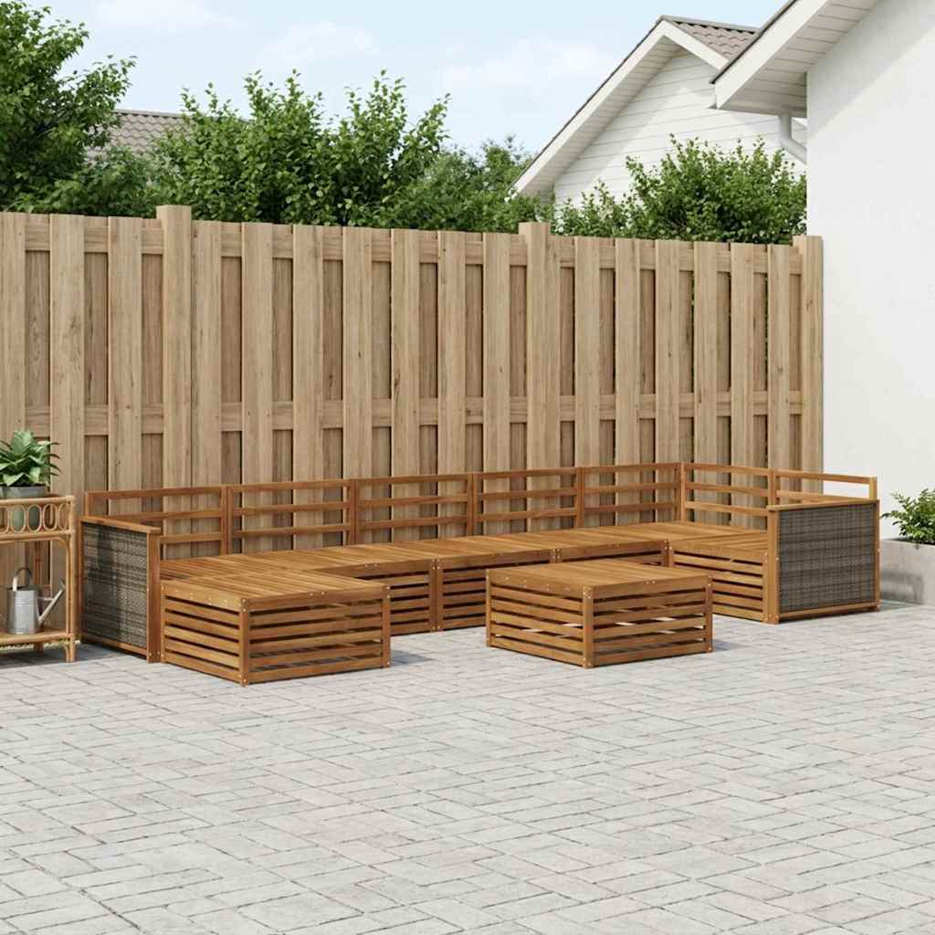 Outdoor-Sofagarnitur 8 pcs Natur
