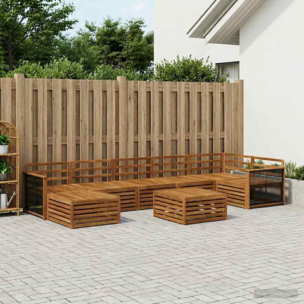 Outdoor-Sofagarnitur 8 pcs Natur