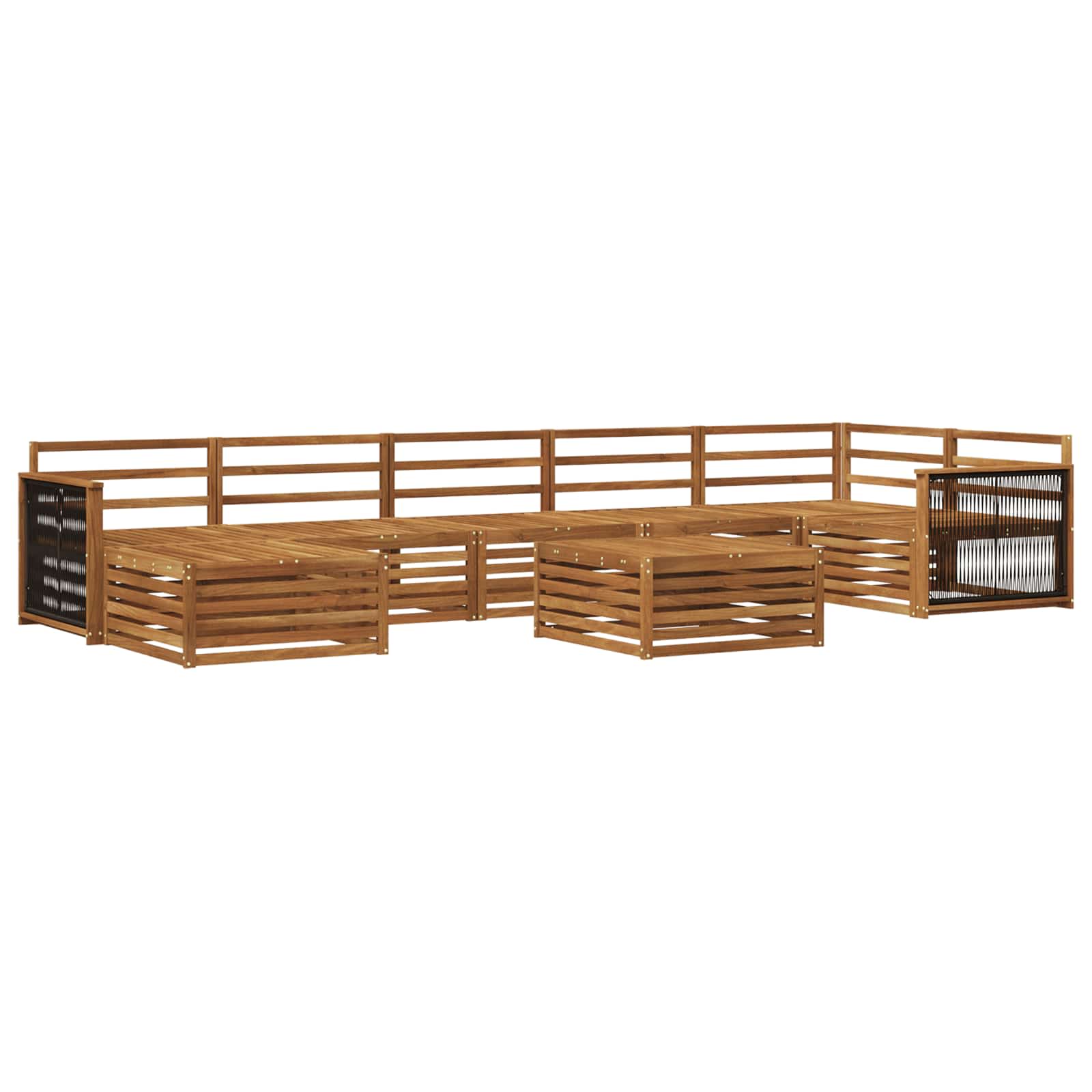 Outdoor-Sofagarnitur 8 pcs Natur