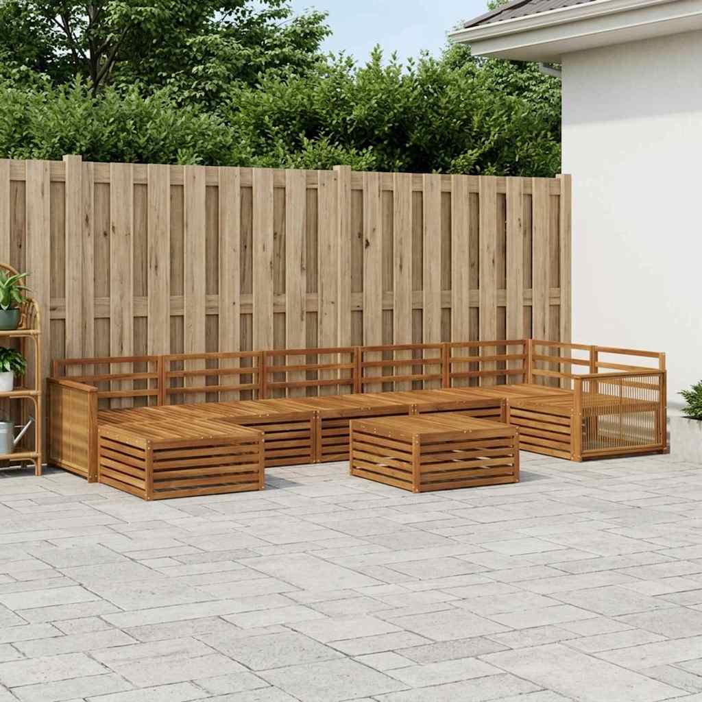 Outdoor-Sofagarnitur 8 pcs Natur