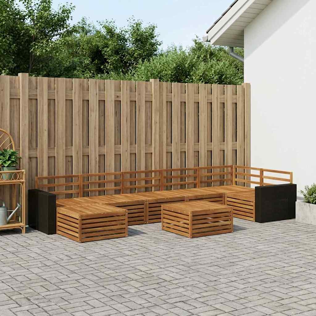 Outdoor-Sofagarnitur 8 pcs Natur