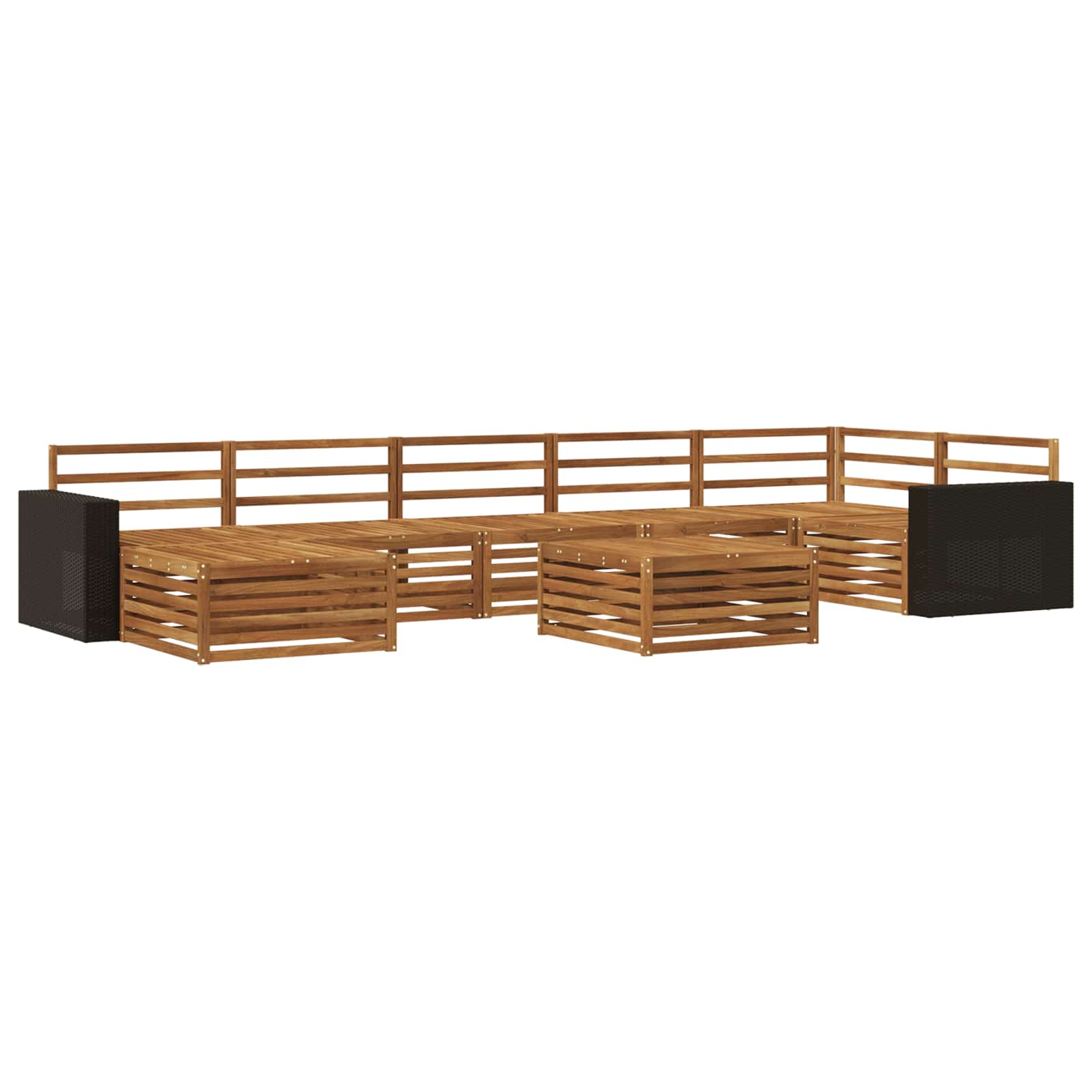 Outdoor-Sofagarnitur 8 pcs Natur