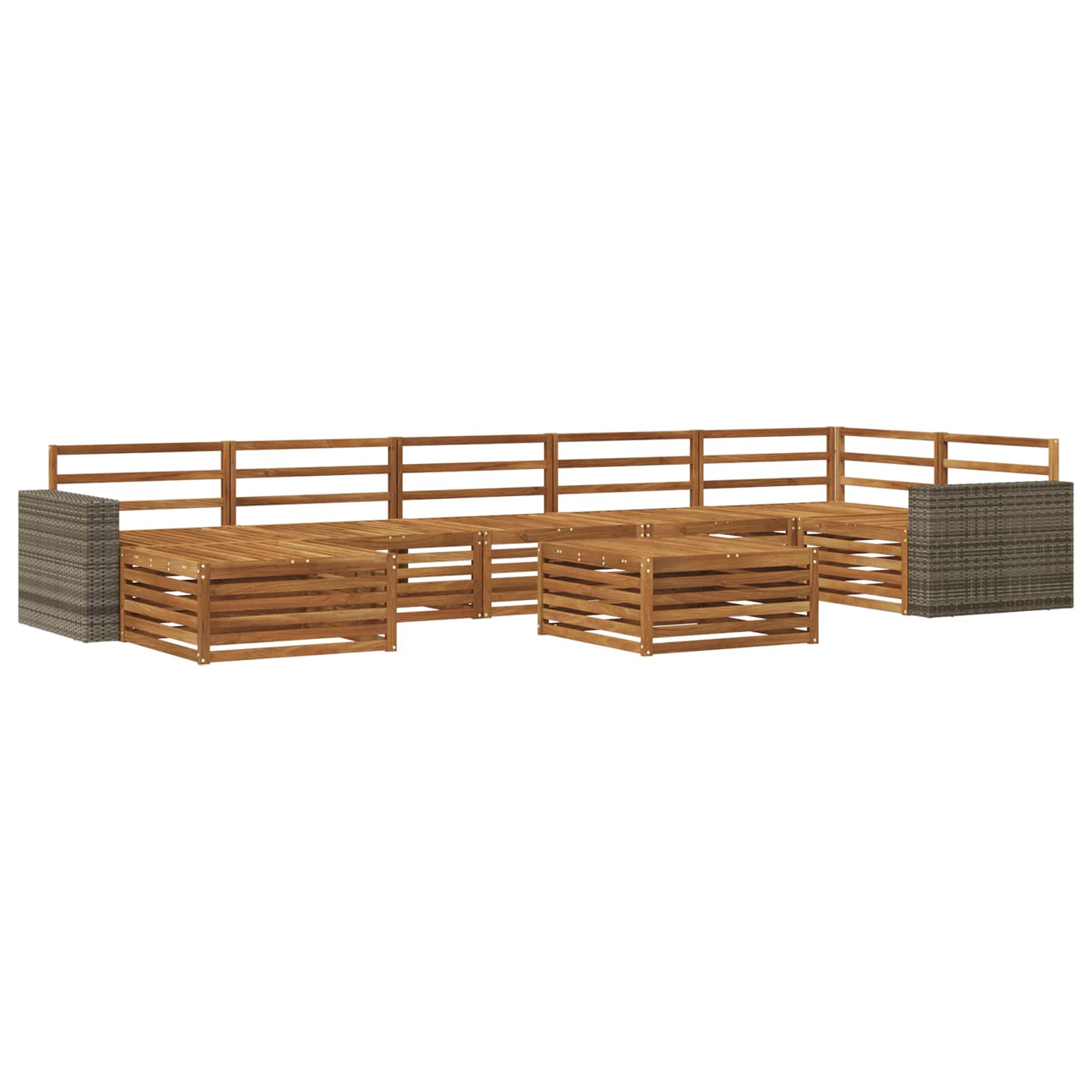 Outdoor-Sofagarnitur 8 pcs Natur