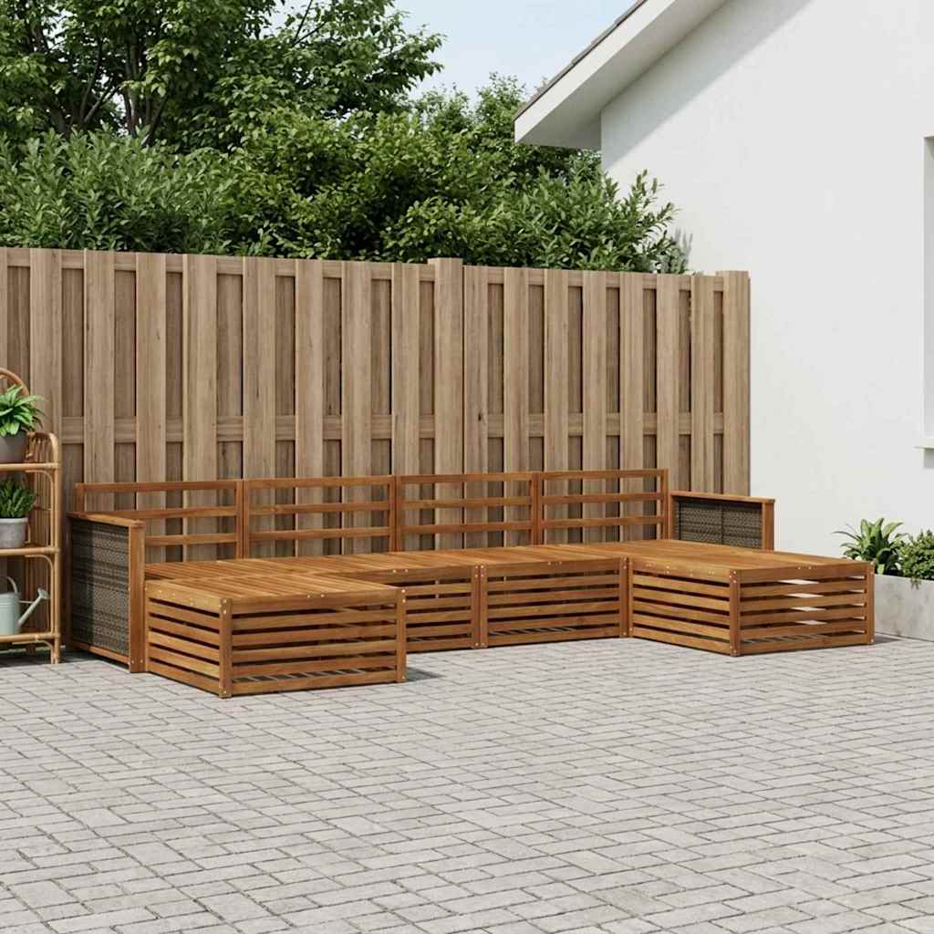 Sofagarnituren 6 pcs Massivholz Akazie