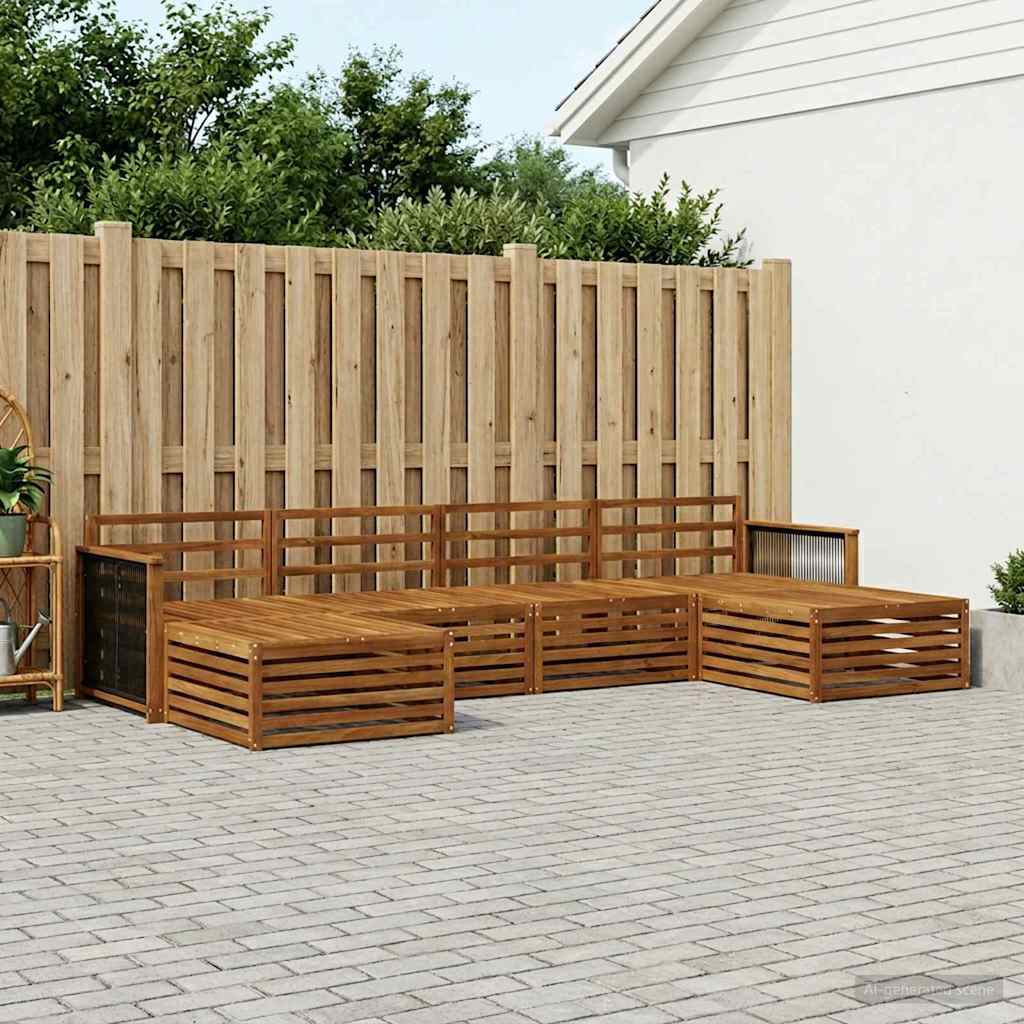 Sofagarnituren 6 pcs Massivholz Akazie