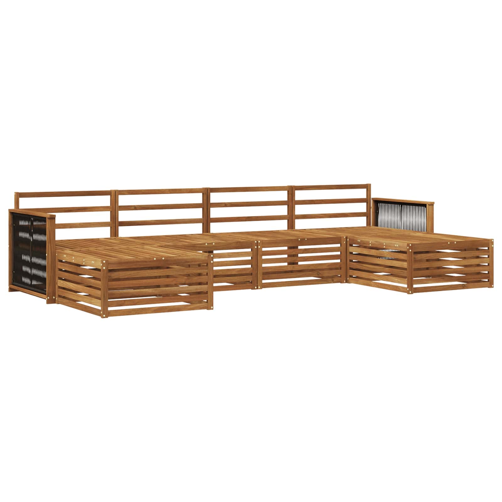 Sofagarnituren 6 pcs Massivholz Akazie