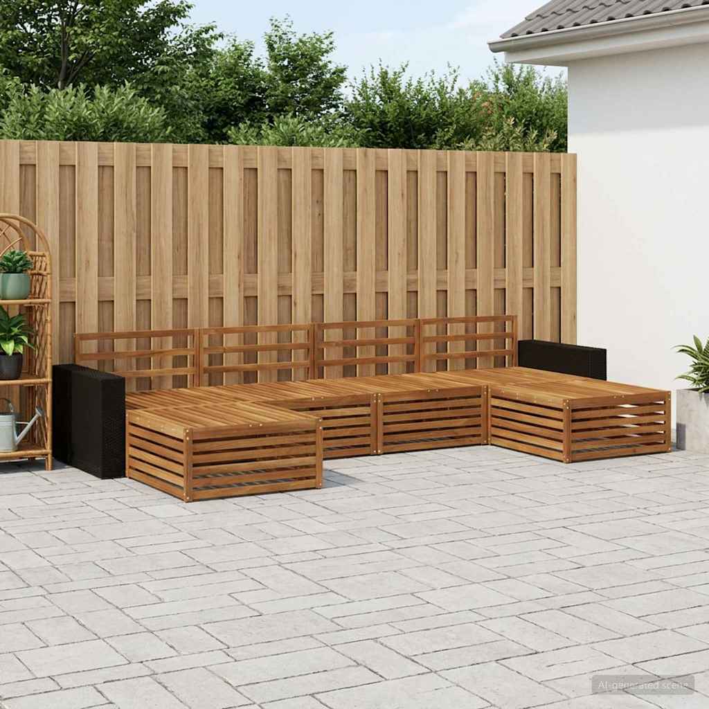 Sofagarnituren 6 pcs Massivholz Akazie