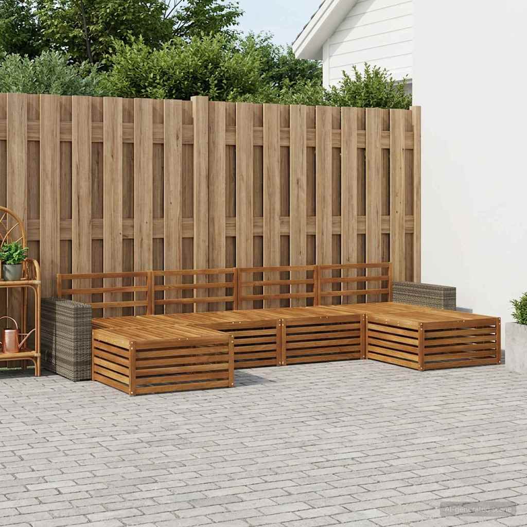 Sofagarnituren 6 pcs Massivholz Akazie