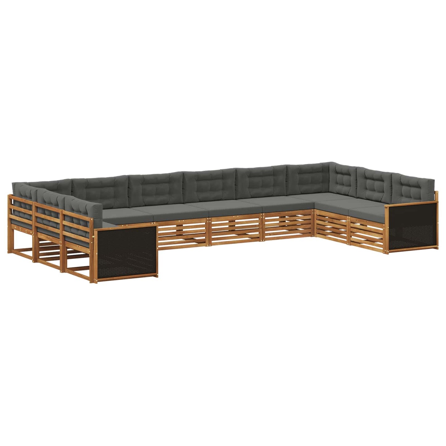 Sofagarnituren mit Kissen 10 pcs Massivholz Akazie