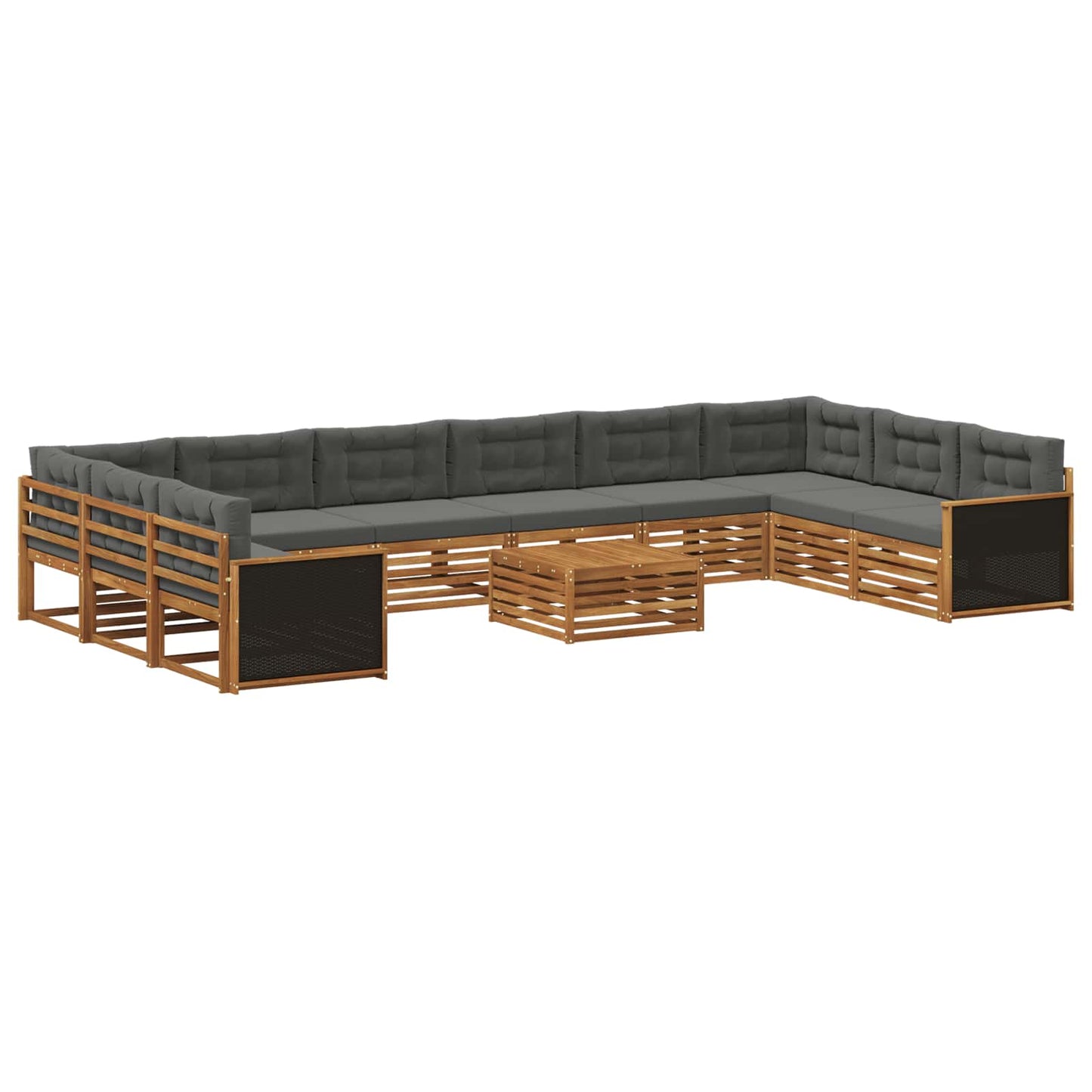 Sofagarnituren mit Kissen 11 pcs Massivholz Akazie