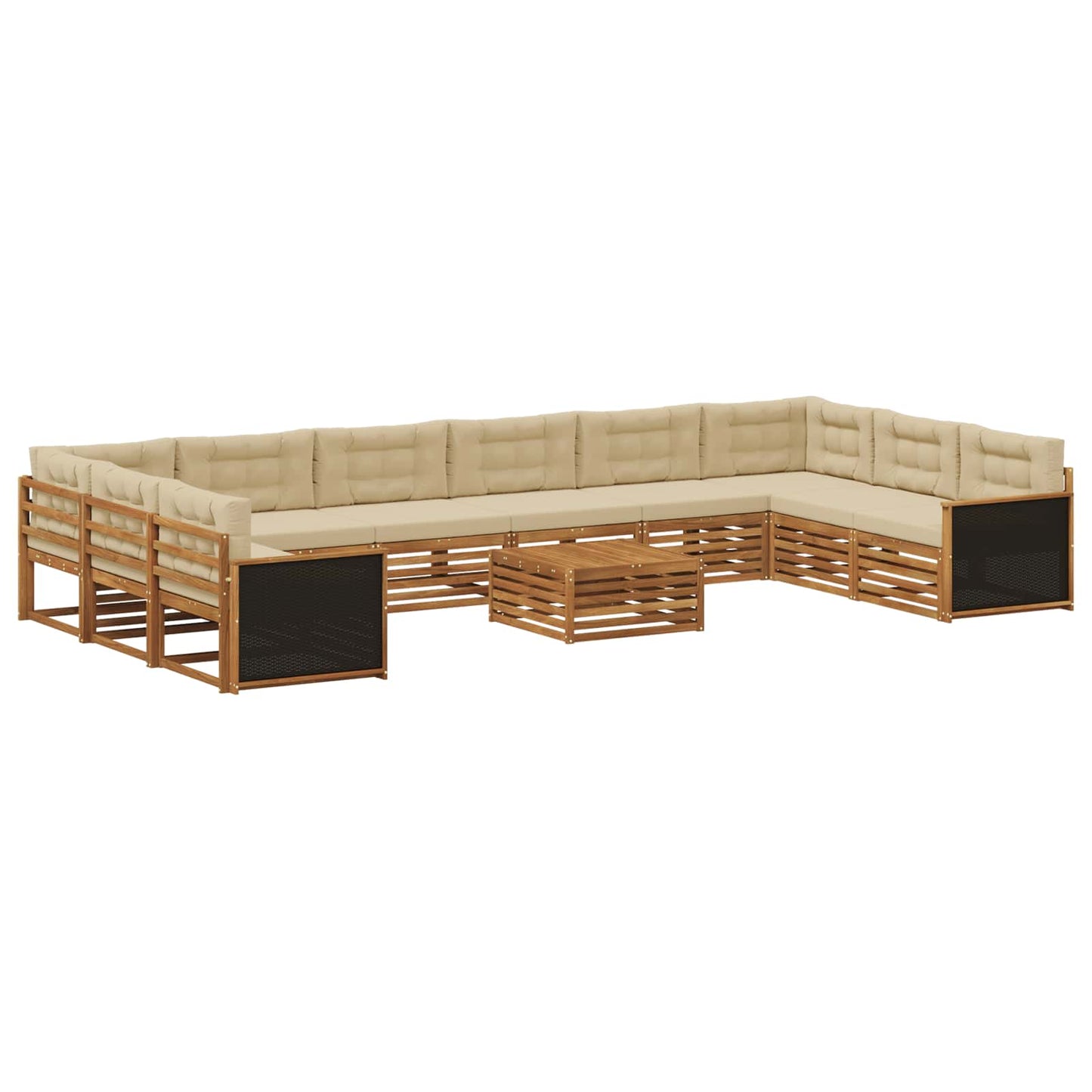 Sofagarnituren mit Kissen 11 pcs Massivholz Akazie