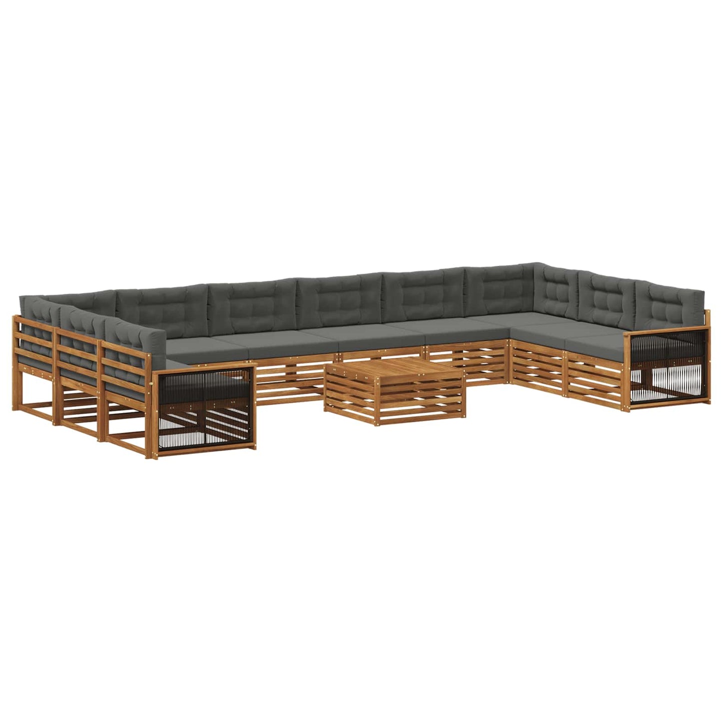 Sofagarnituren mit Kissen 11 pcs Massivholz Akazie