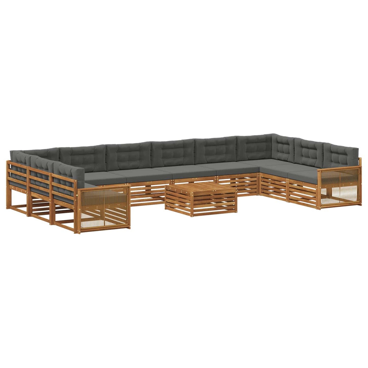 Sofagarnituren mit Kissen 11 pcs Massivholz Akazie