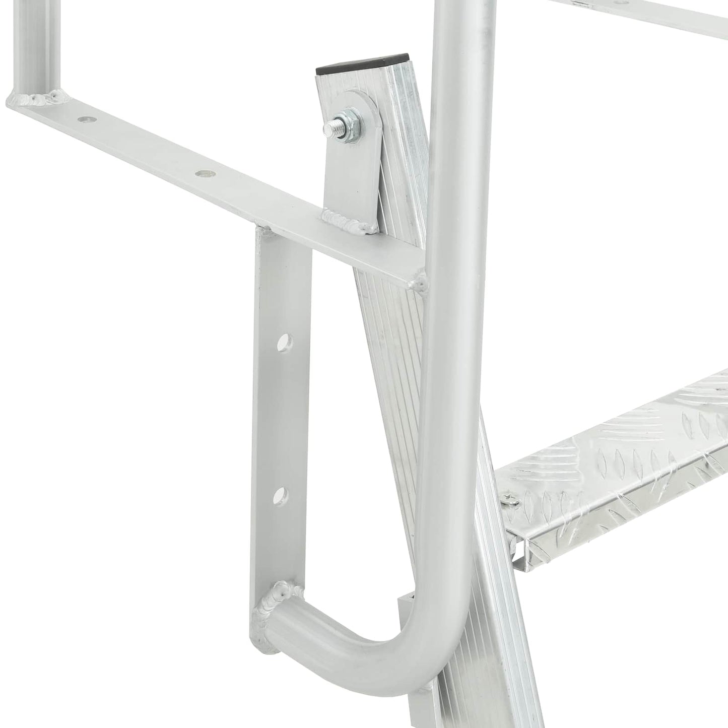 3-Step Dock Ladder Silber 58 x 77 x 144 cm Aluminium