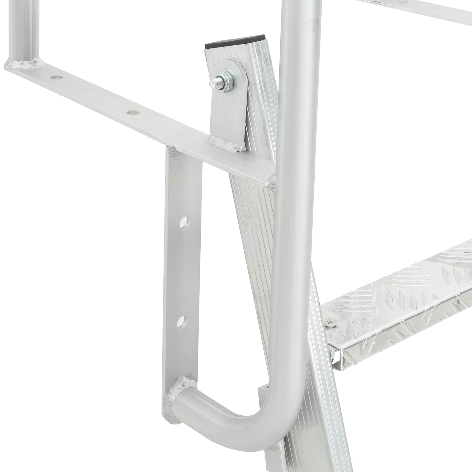 3-Step Dock Ladder Silber 58 x 77 x 144 cm Aluminium
