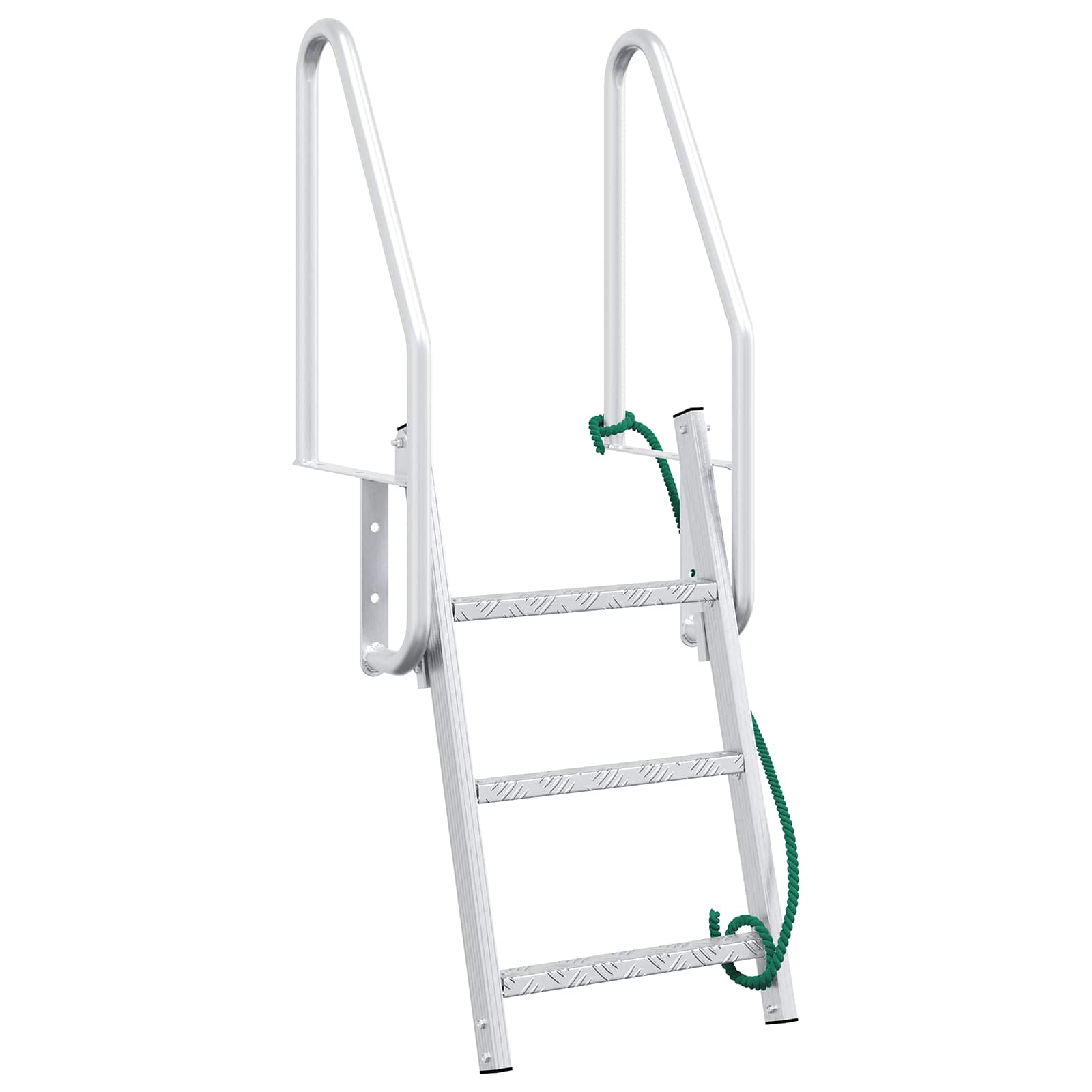 3-Step Dock Ladder Silber 58 x 77 x 144 cm Aluminium