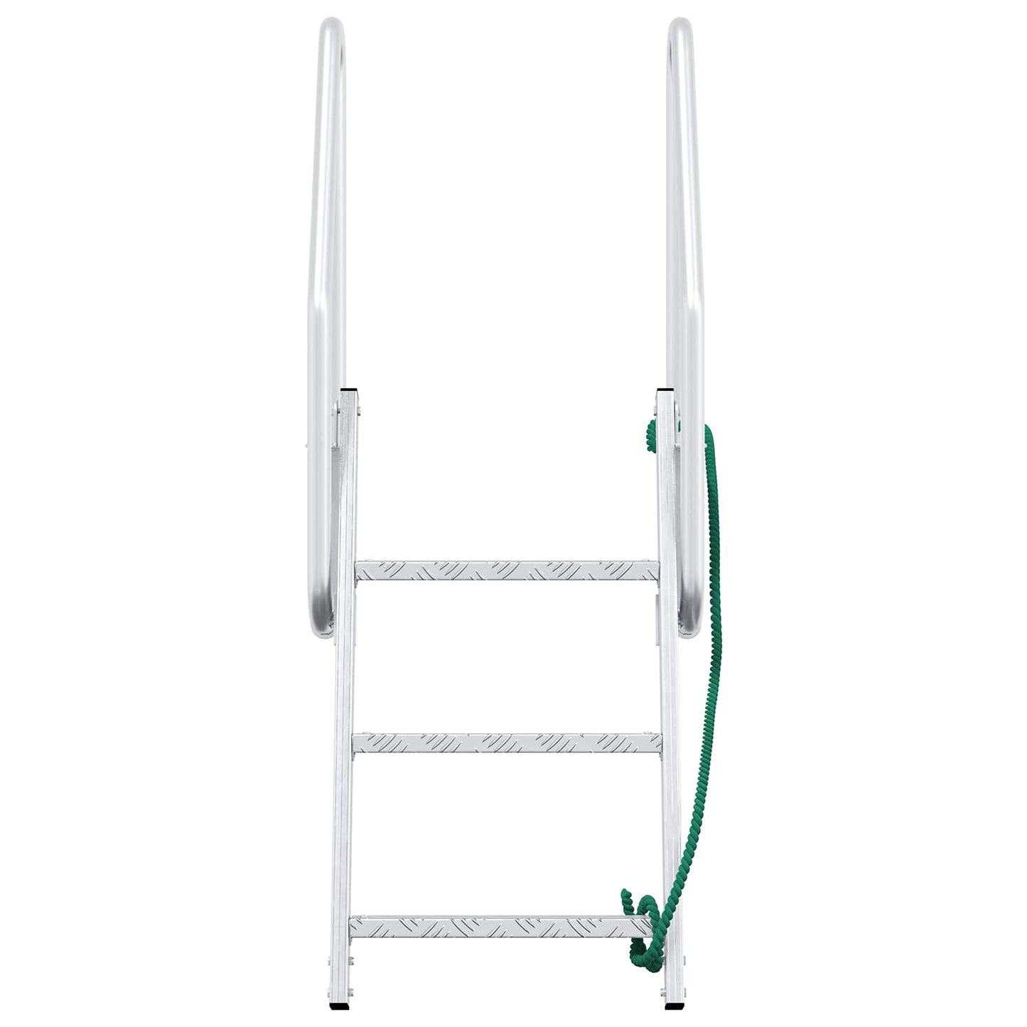 3-Step Dock Ladder Silber 58 x 77 x 144 cm Aluminium