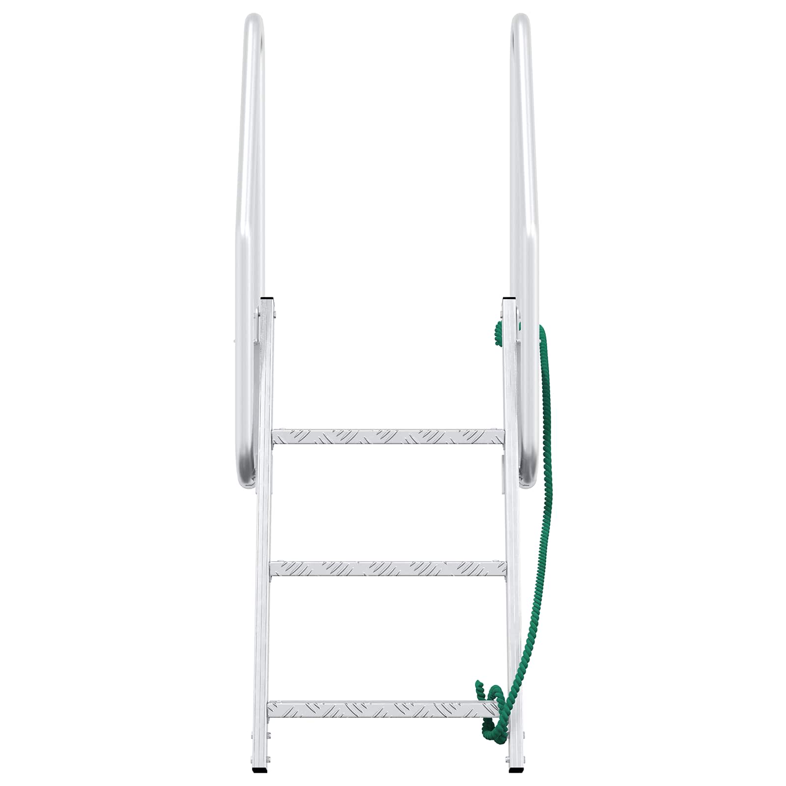 3-Step Dock Ladder Silber 58 x 77 x 144 cm Aluminium