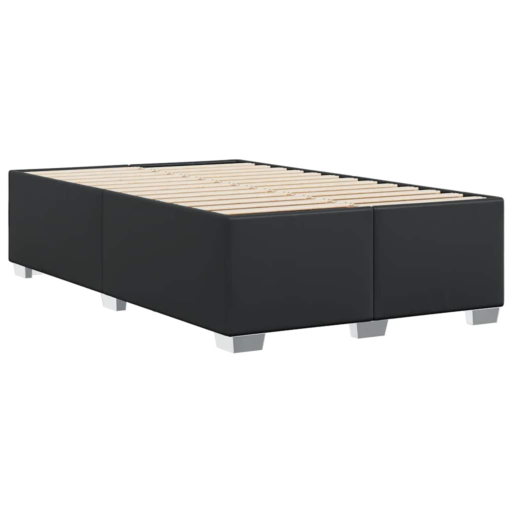 Bettgestell ohne Matratze Schwarz 137x190 cm Kunstleder