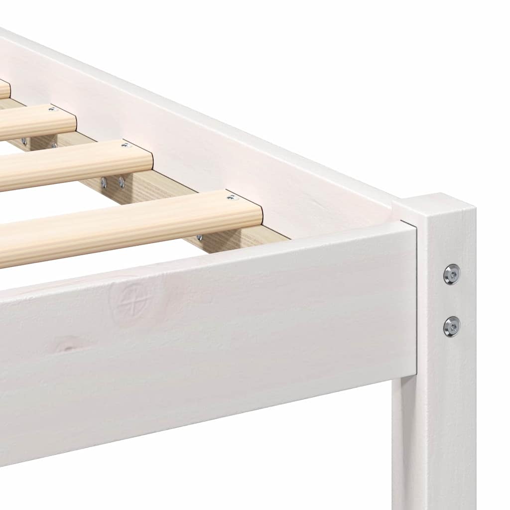 Bettgestell mit Kopfteil Braun 100 x 200 cm Massivholz Kiefer