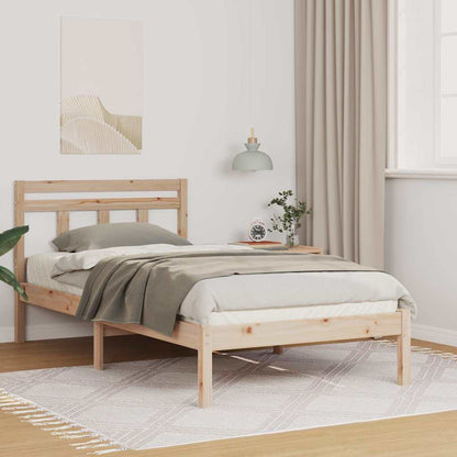 Bettrahmen Braun 90 x 190 cm Massives Kiefernholz