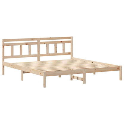 Bettrahmen Braun 200 x 200 cm Massives Kiefernholz